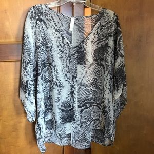 Sheer Snakeskin Top from Francesca’s